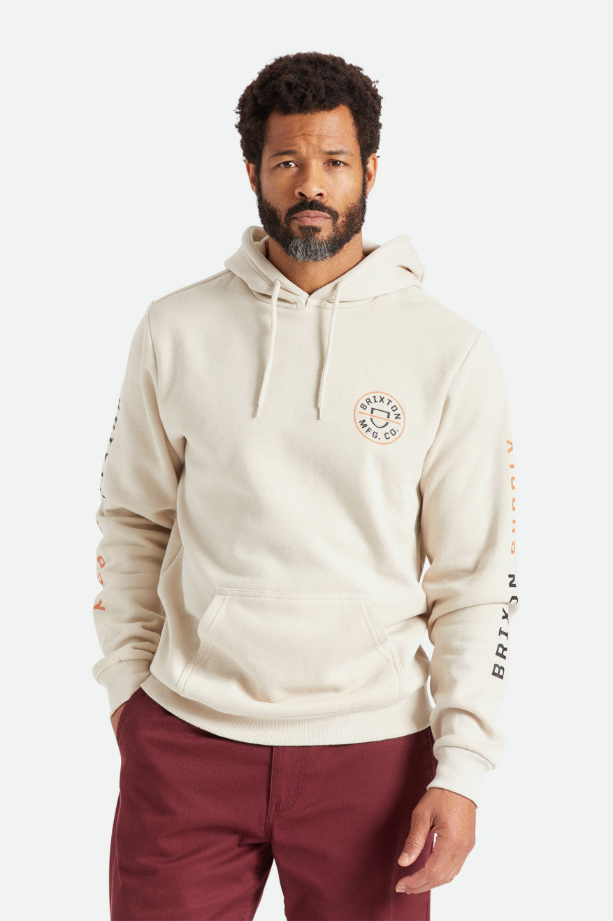 Brixton Crest Hættetrøje Herre Beige Orange Sort | 3549LVDPC