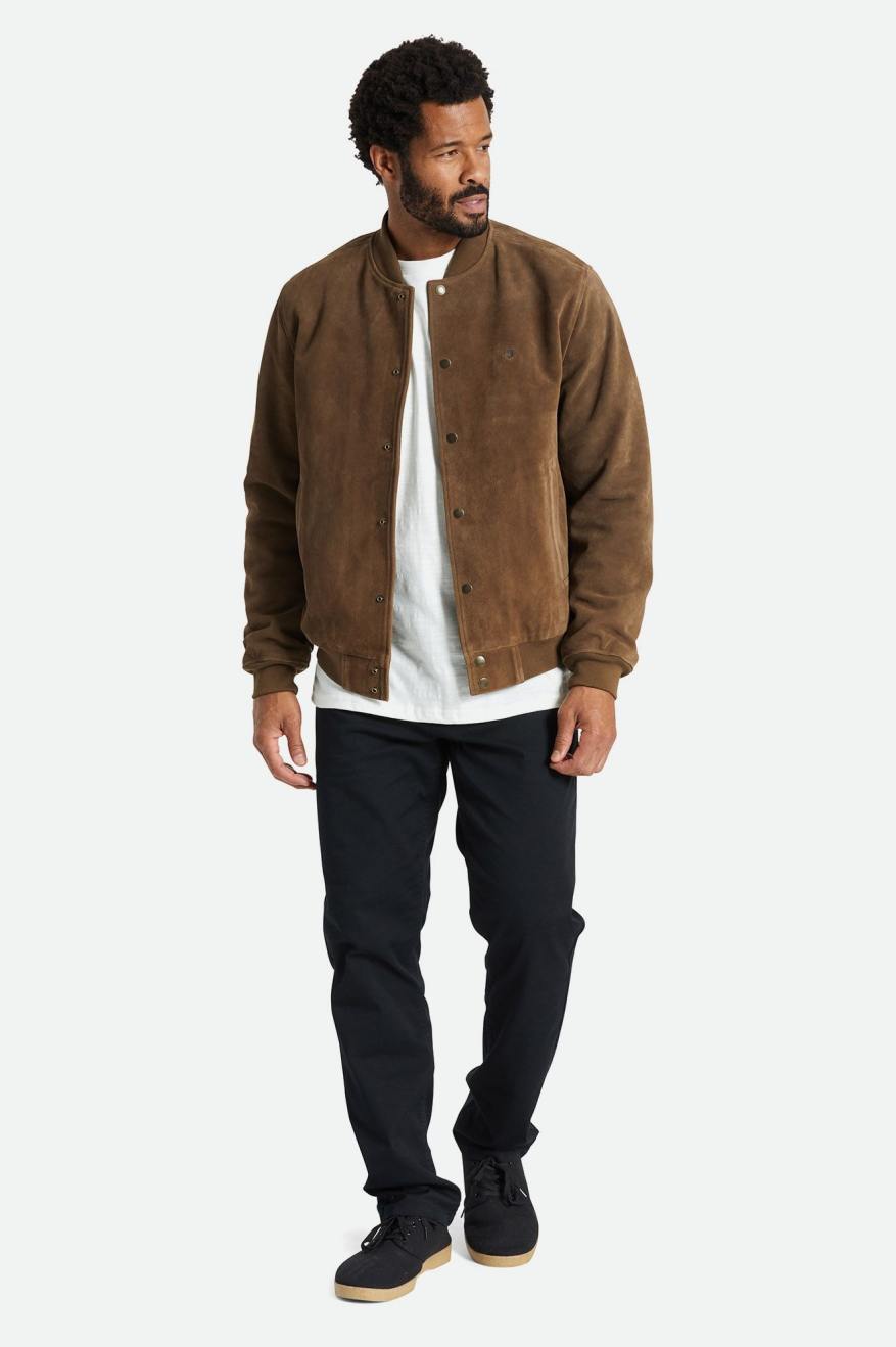 Brixton Dillinger Reserve Ruskind Bomber Jakke Herre Brune | 5236LOTYN