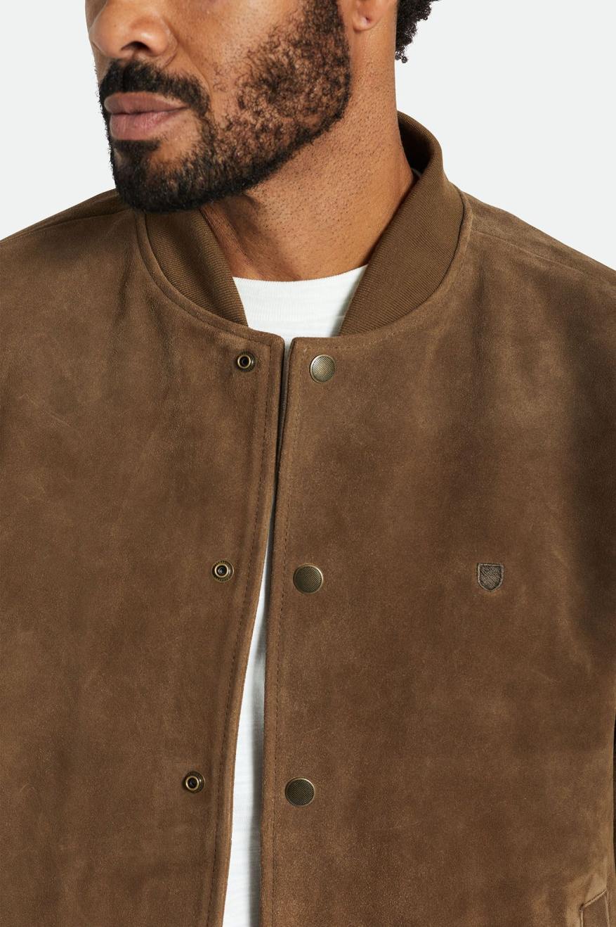 Brixton Dillinger Reserve Ruskind Bomber Jakke Herre Brune | 5236LOTYN