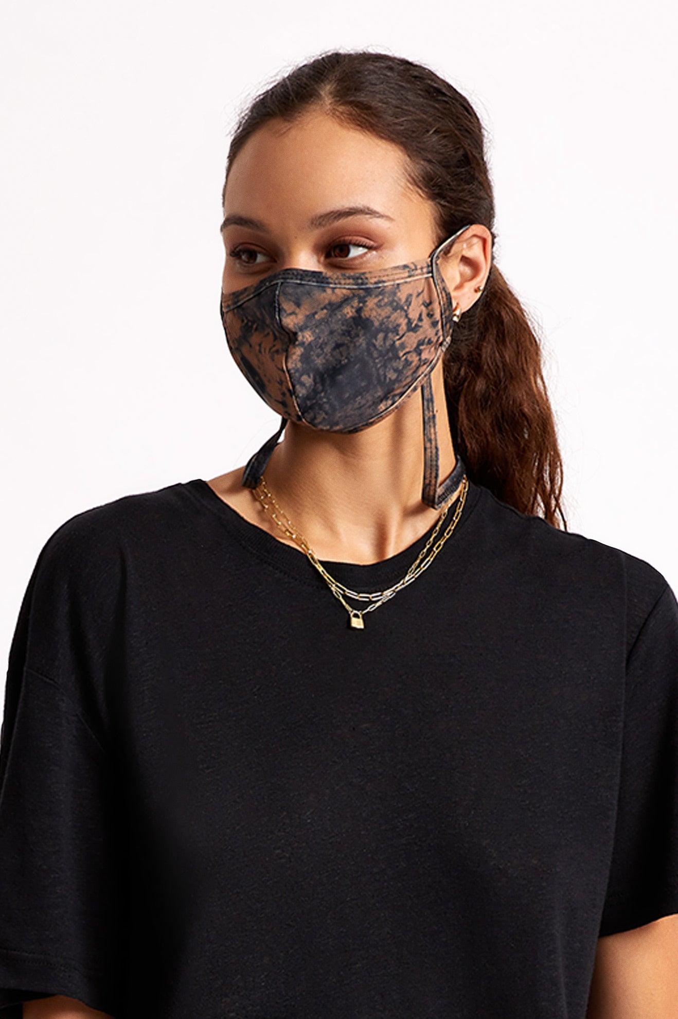 Brixton Everything Maske Unisex Sort Orange Lyseblå | 5341QTCIF