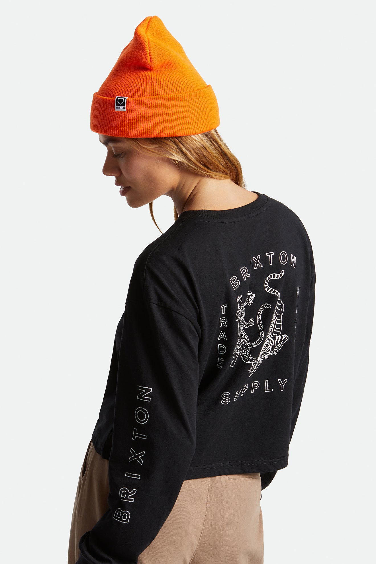 Brixton Harbor Beta Watch Cap Hue Herre Orange | 5036FXLTW