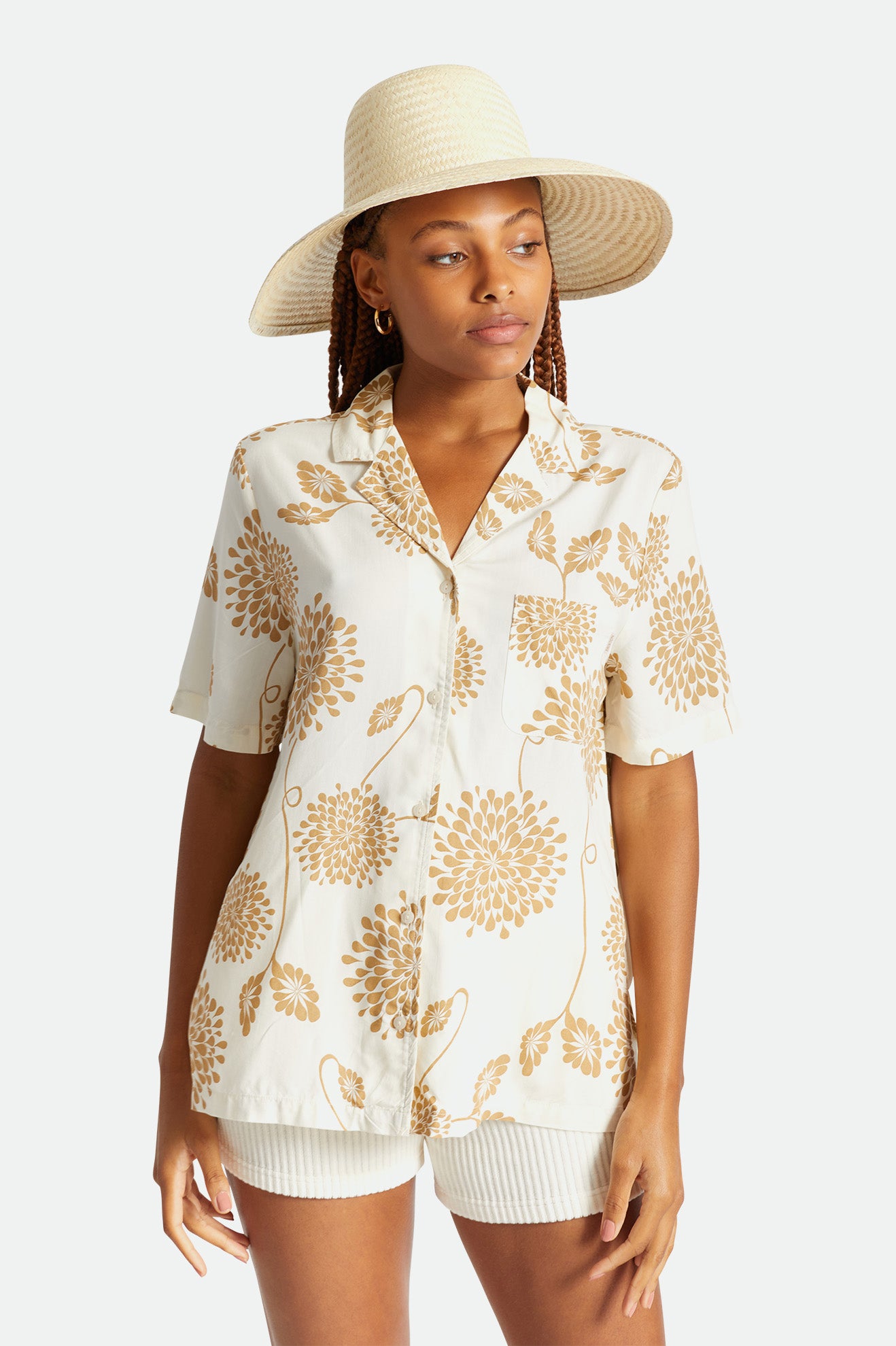 Brixton Janae Sun Stråhatte Dame Beige | 0214EJRHB