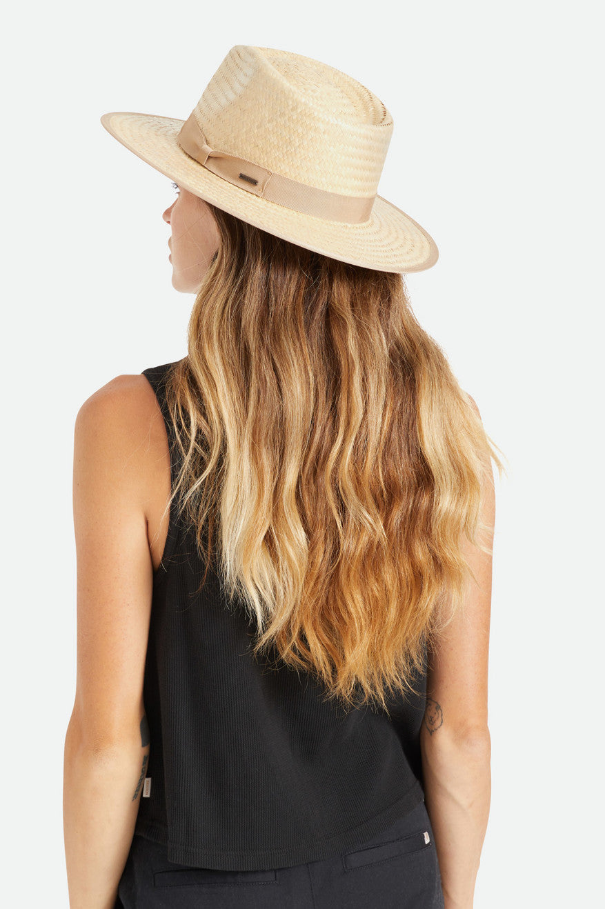 Brixton Jo Kort Brim Palmilla Hat Dame Beige | 9280MLTQP