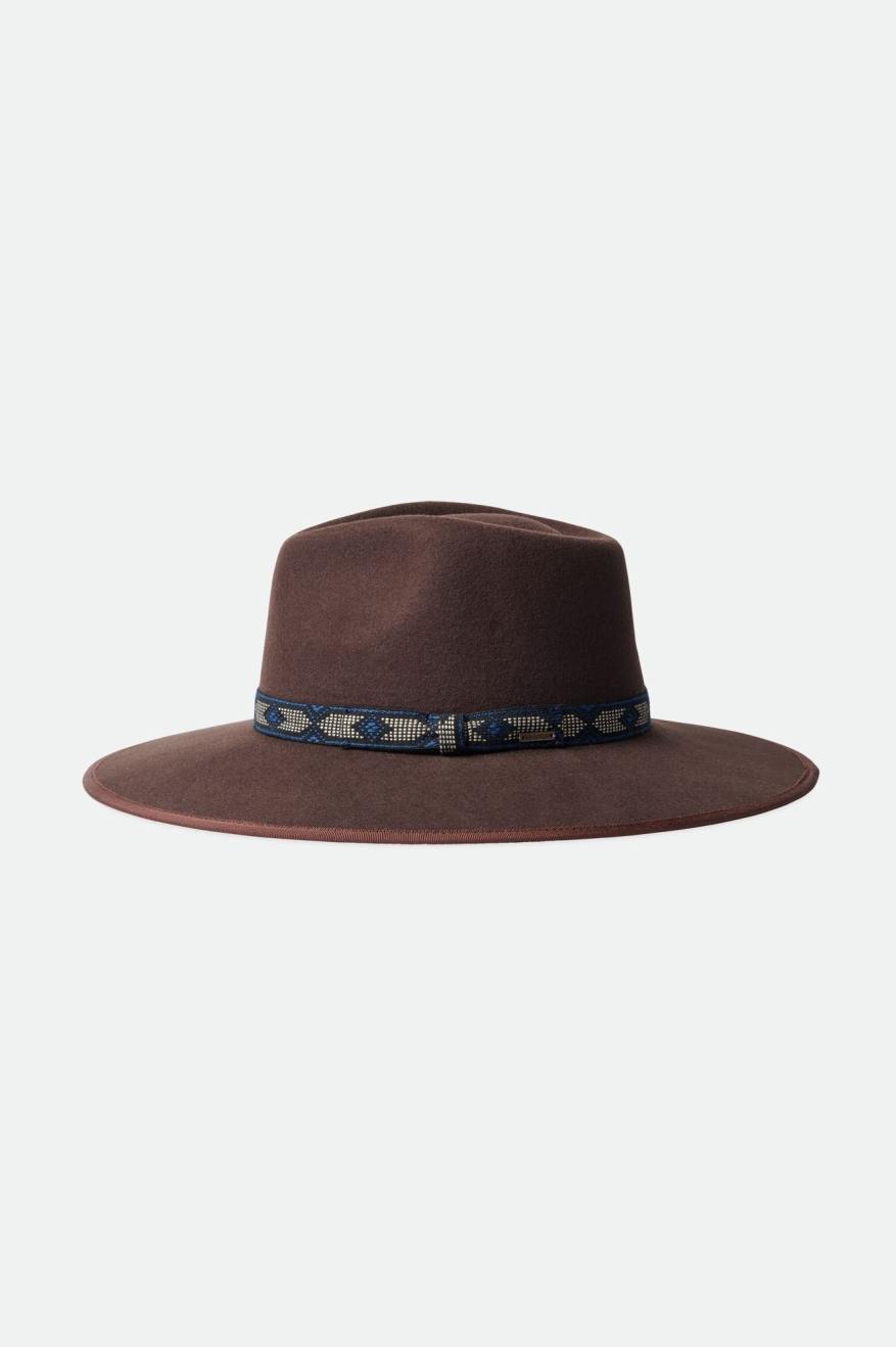 Brixton Jo Rancher Hat Hat Dame Dyb Brune | 4831XLNFU