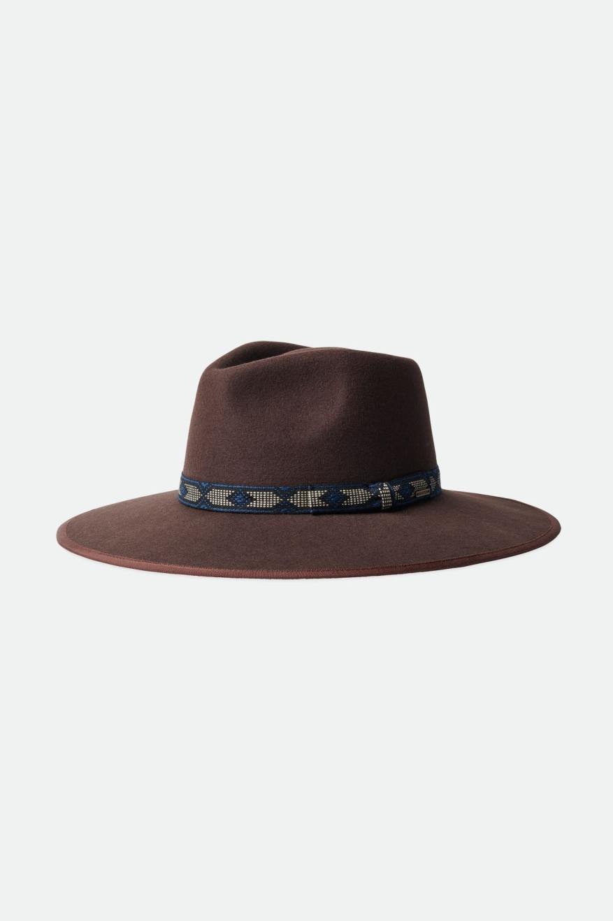 Brixton Jo Rancher Hat Hat Dame Dyb Brune | 4831XLNFU