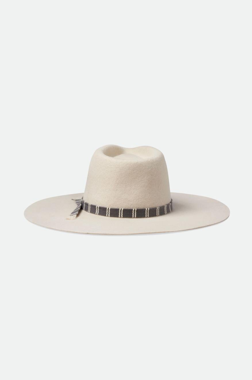 Brixton Leigh Felt Fedora Fedoras Dame Hvide | 1893ATZKY