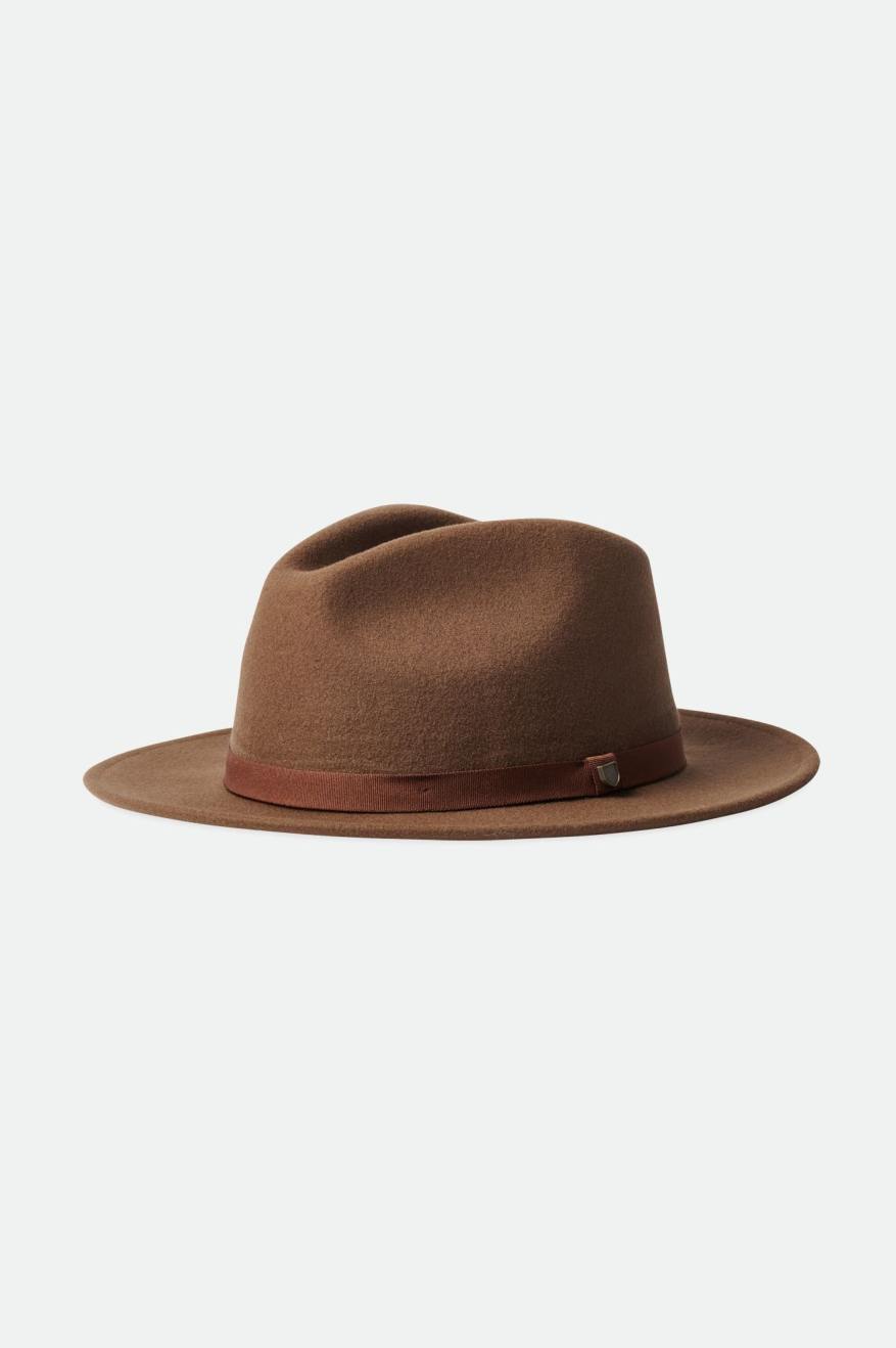 Brixton Messer Packable Fedora Fedoras Dame Brune | 2963LCNWE