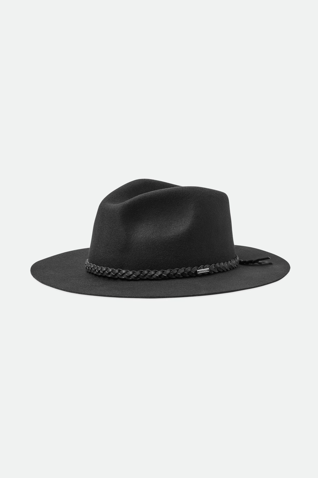 Brixton Messer Western Fedora Fedoras Dame Sort | 6540ICSJY