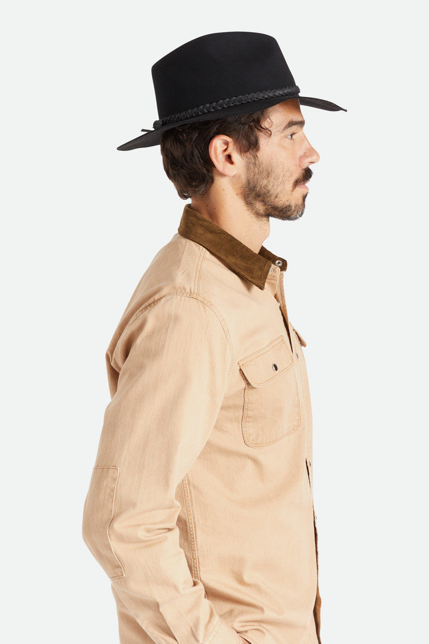 Brixton Messer Western Fedoras Herre Sort | 5071RXQON