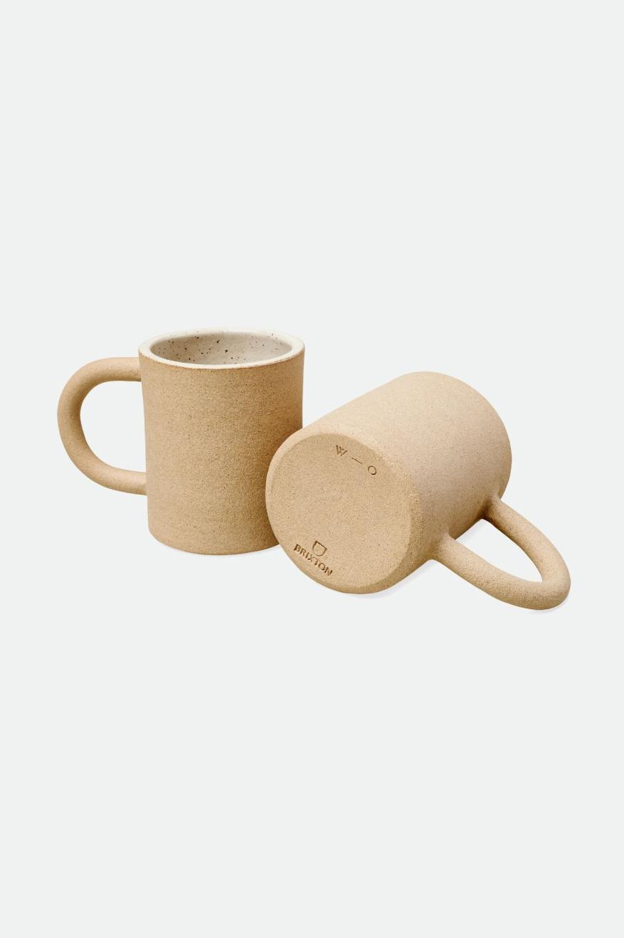 Brixton O-M Hand Crafted Keramisk Mug Accessories Unisex Beige | 5726RFKUE