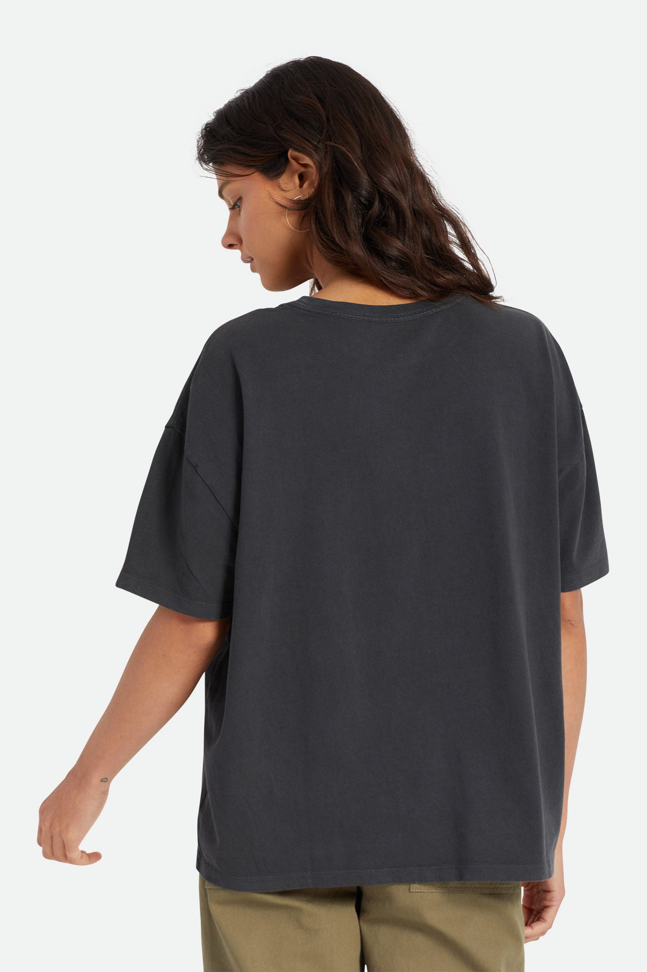 Brixton Oversized Boyfriend Tee Toppe Dame Sort | 8142XOIHE