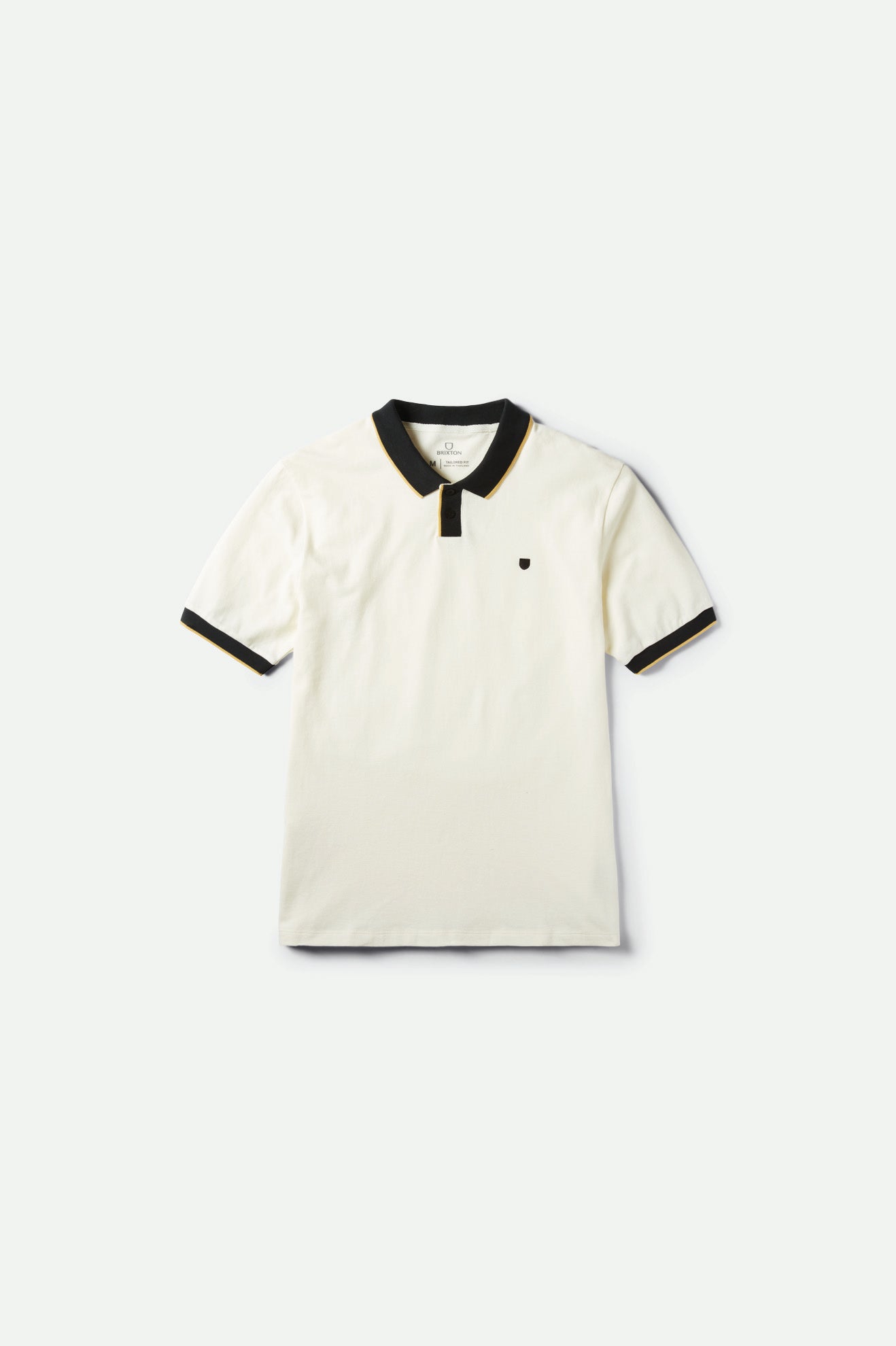 Brixton Proper S/S Polo Strikkevarer Herre Hvide Sort | 2796LBQTU