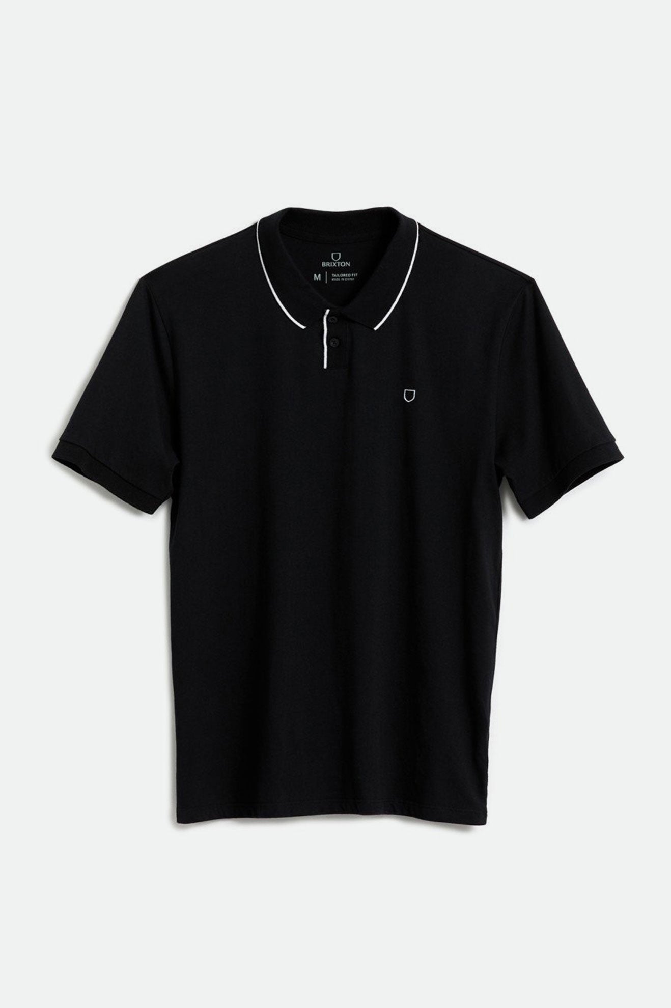 Brixton Proper S/S Polo Strikkevarer Herre Sort | 2935ZMGSR