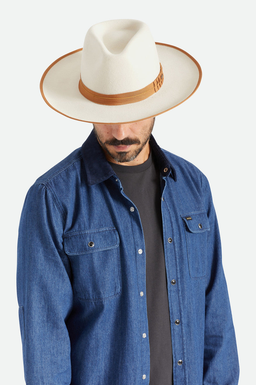 Brixton Reno Fedoras Herre Hvide | 9824NMHCL