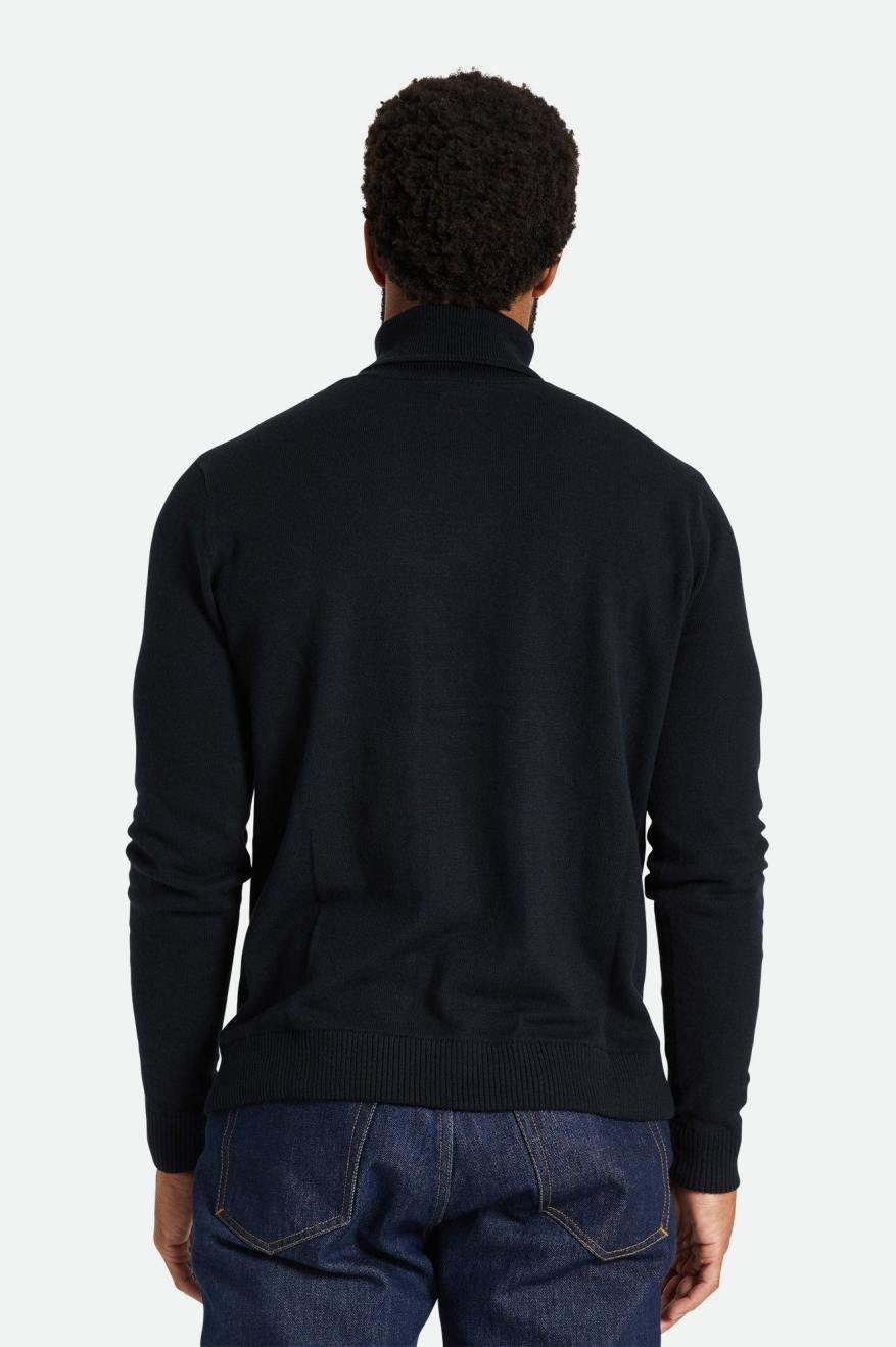 Brixton Reserve Cashmere L/S Turtleneck Strikkevarer Herre Sort | 5469CIBYA