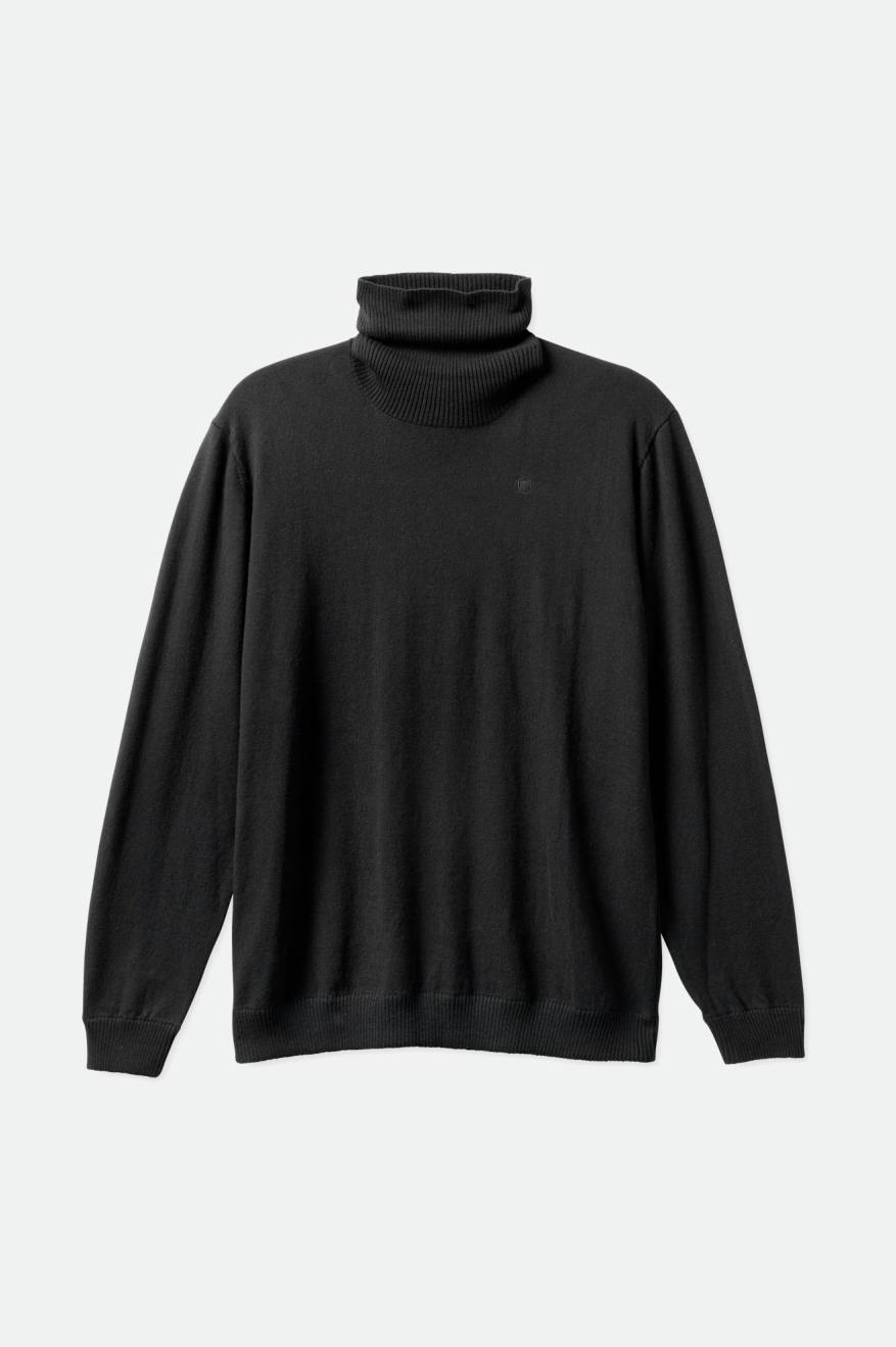 Brixton Reserve Cashmere L/S Turtleneck Strikkevarer Herre Sort | 5469CIBYA