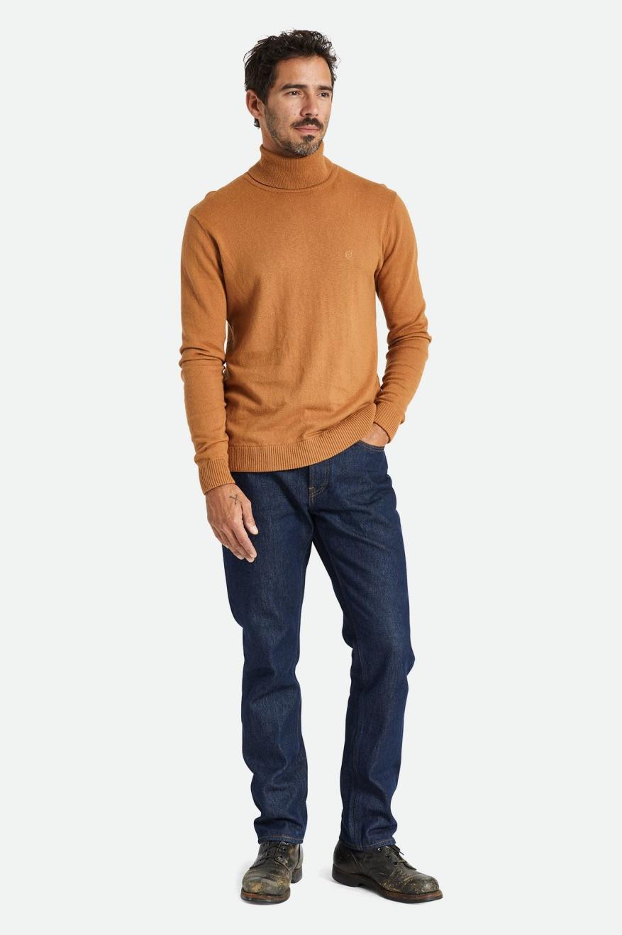 Brixton Reserve Cashmere L/S Turtleneck Strikkevarer Herre Brune | 7603LBKUA