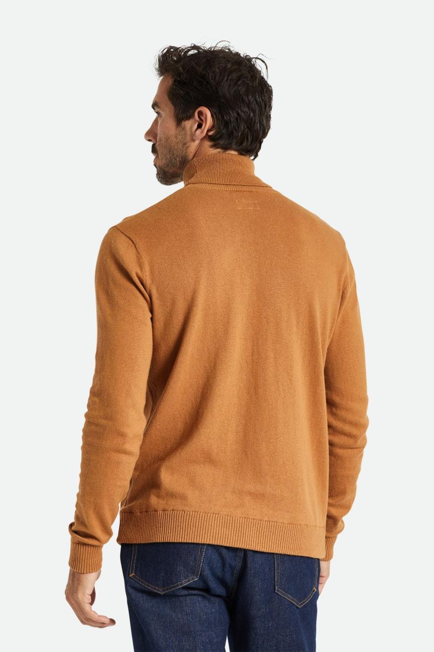 Brixton Reserve Cashmere L/S Turtleneck Strikkevarer Herre Brune | 7603LBKUA