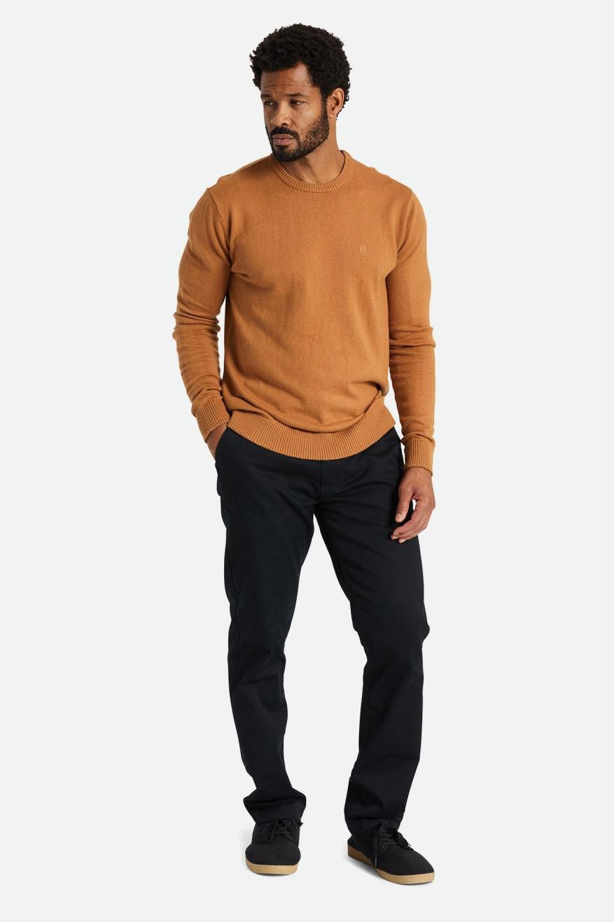 Brixton Reserve Cashmere Sweater Strikkevarer Herre Brune | 7026MXEDL