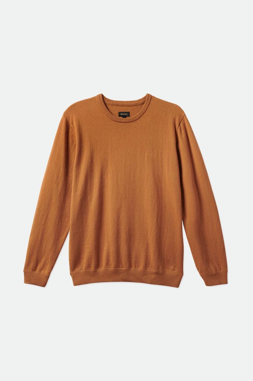 Brixton Reserve Cashmere Sweater Strikkevarer Herre Brune | 7026MXEDL