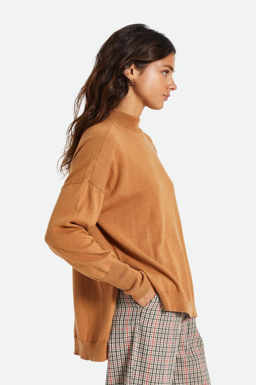 Brixton Reserve Oversized Cashmere Sweater Toppe Dame Orange | 3986ECIFS