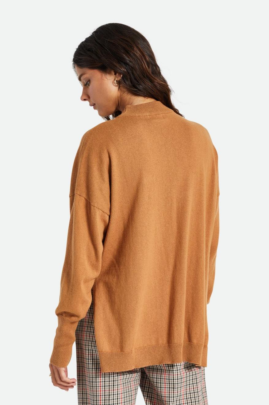 Brixton Reserve Oversized Cashmere Sweater Toppe Dame Orange | 3986ECIFS