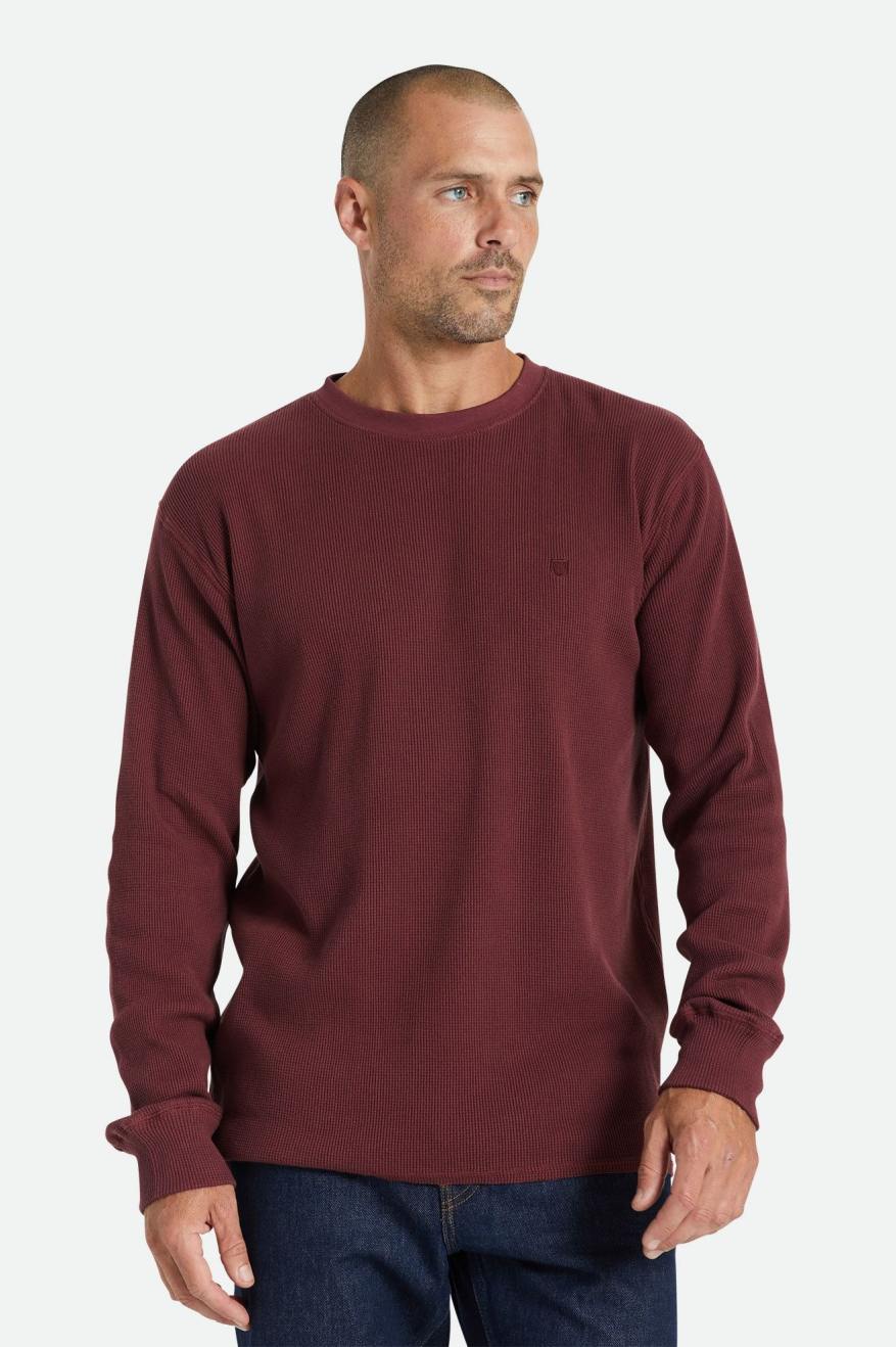 Brixton Reserve Thermal L/S Strikkevarer Herre Rød | 4809VSYJP