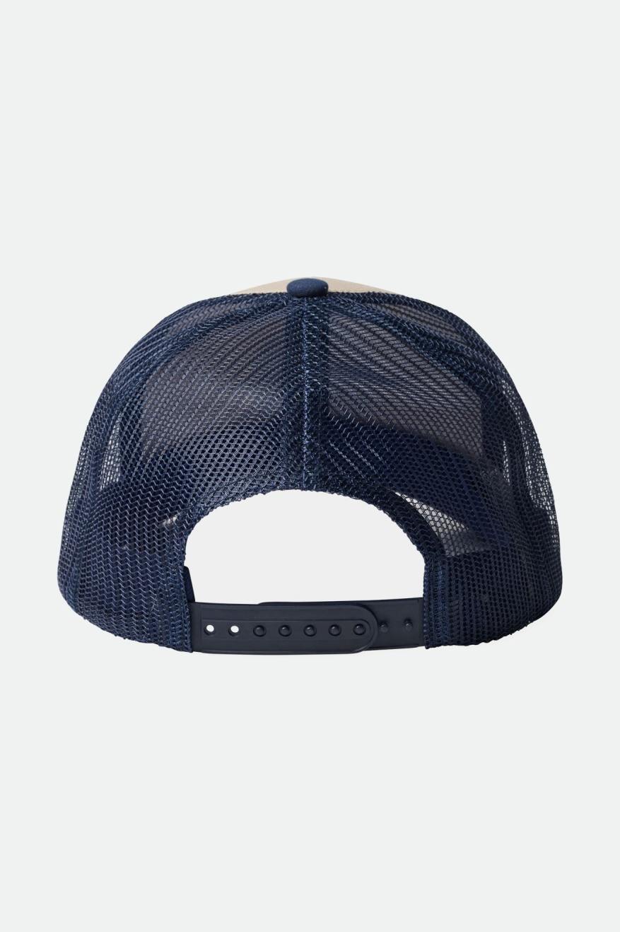 Brixton Rival Stamp NetPlus MP Trucker Hat Kasketter Herre Mørkeblå | 0758GUQAW