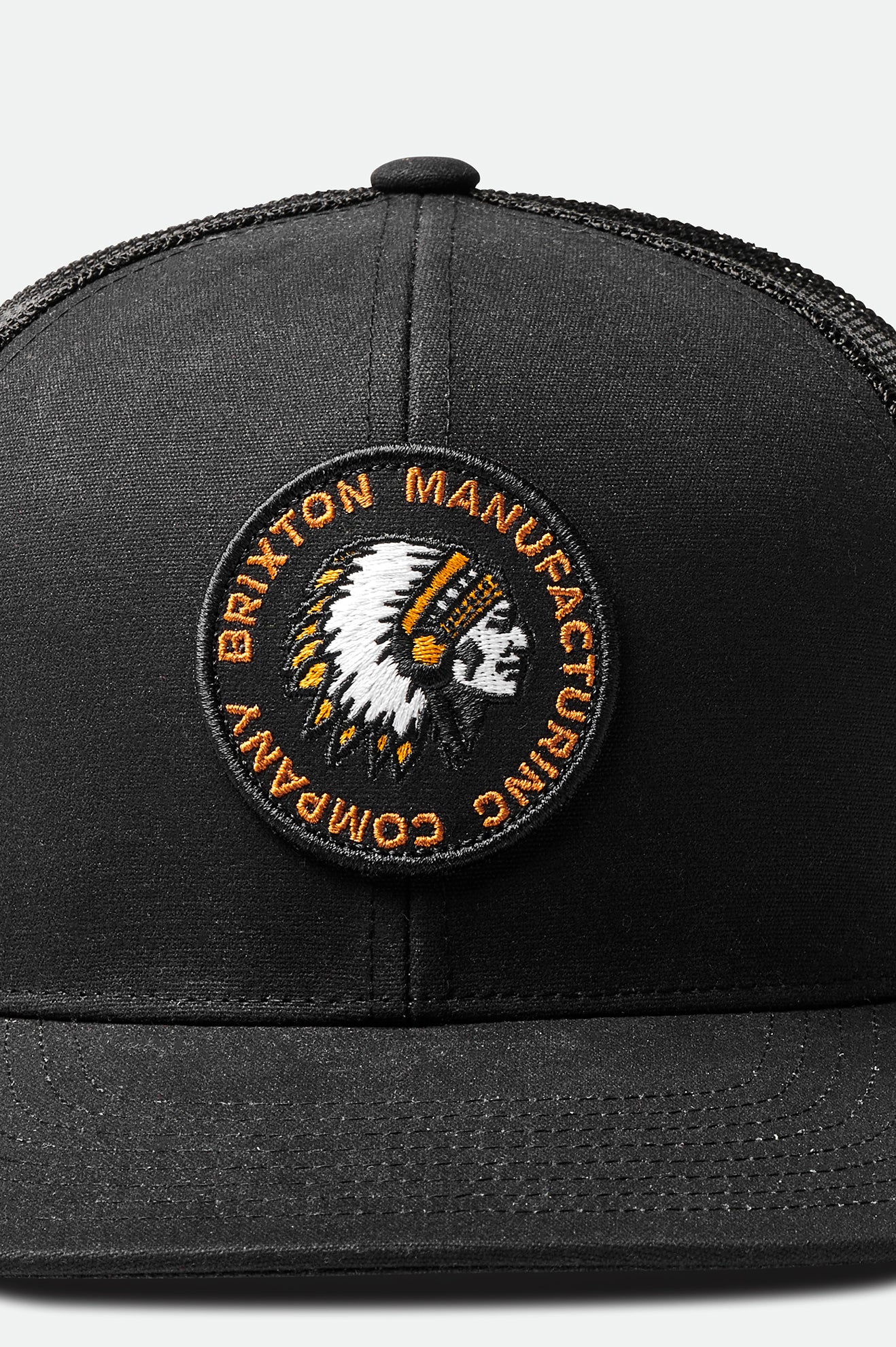 Brixton Rival Stamp NetPlus MP Trucker Hat Kasketter Herre Sort | 3410TCXOK