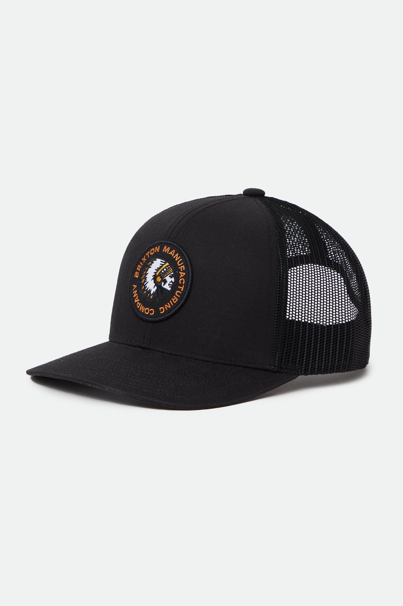 Brixton Rival Stamp NetPlus MP Trucker Hat Kasketter Herre Sort | 3410TCXOK