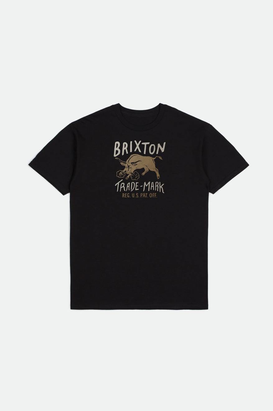 Brixton Roxboro S/S Standard Toppe Herre Sort | 0253NWRVS