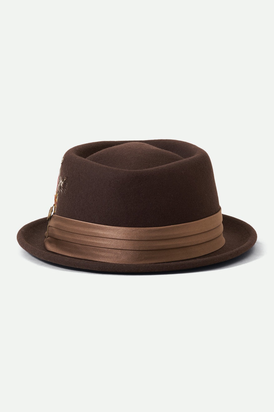 Brixton Stout Pork Pie Hat Dame Brune | 2054JOMZA