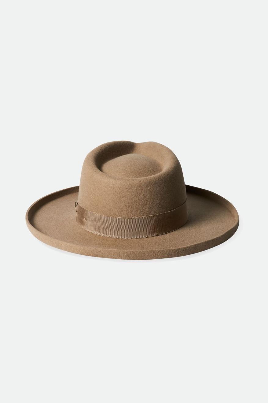 Brixton Victoria Felt Fedora Fedoras Dame Brune | 1308YHWBI