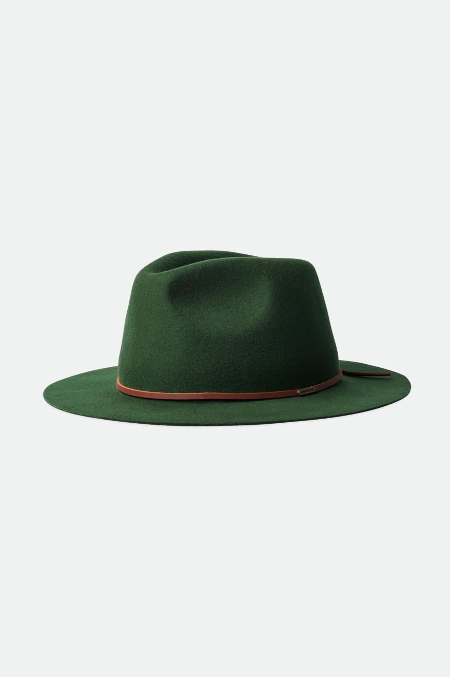 Brixton Wesley Packable Fedora Fedoras Dame Grøn | 4852ZQFNM