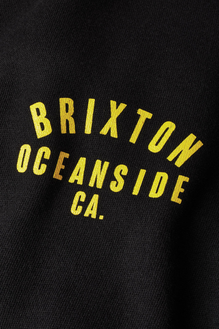 Brixton Woodburn Oceanside Fleece Hættetrøje Herre Sort Guld | 5371HPTQE