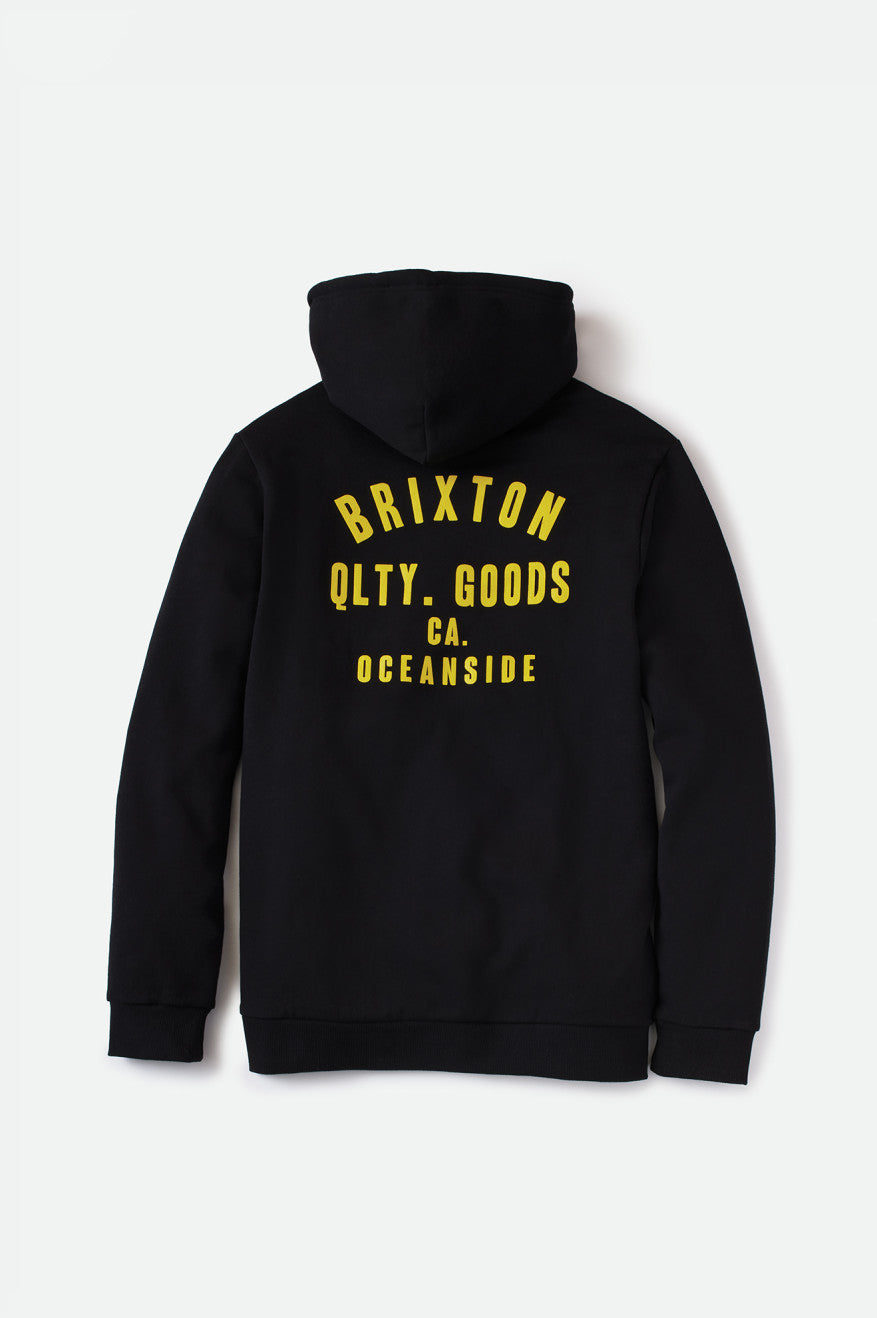 Brixton Woodburn Oceanside Fleece Hættetrøje Herre Sort Guld | 5371HPTQE