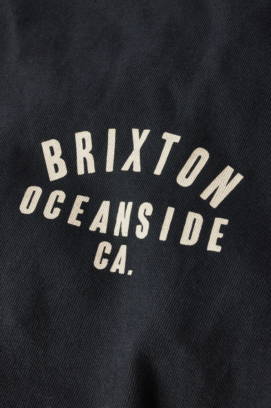 Brixton Woodburn Oceanside S/S Standard Toppe Herre Sort Hvide | 6045HLASG