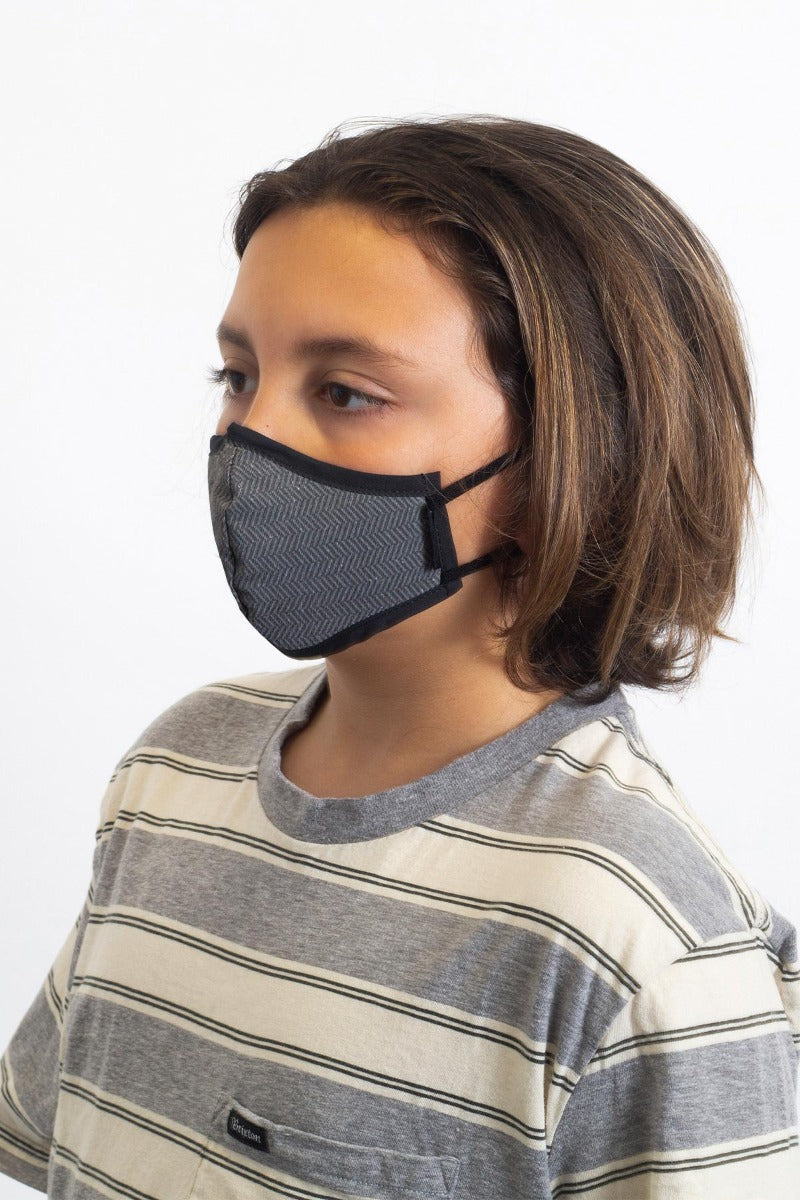 Brixton Youth Antimicrobial Maske Unisex Sort | 6402MGIFZ