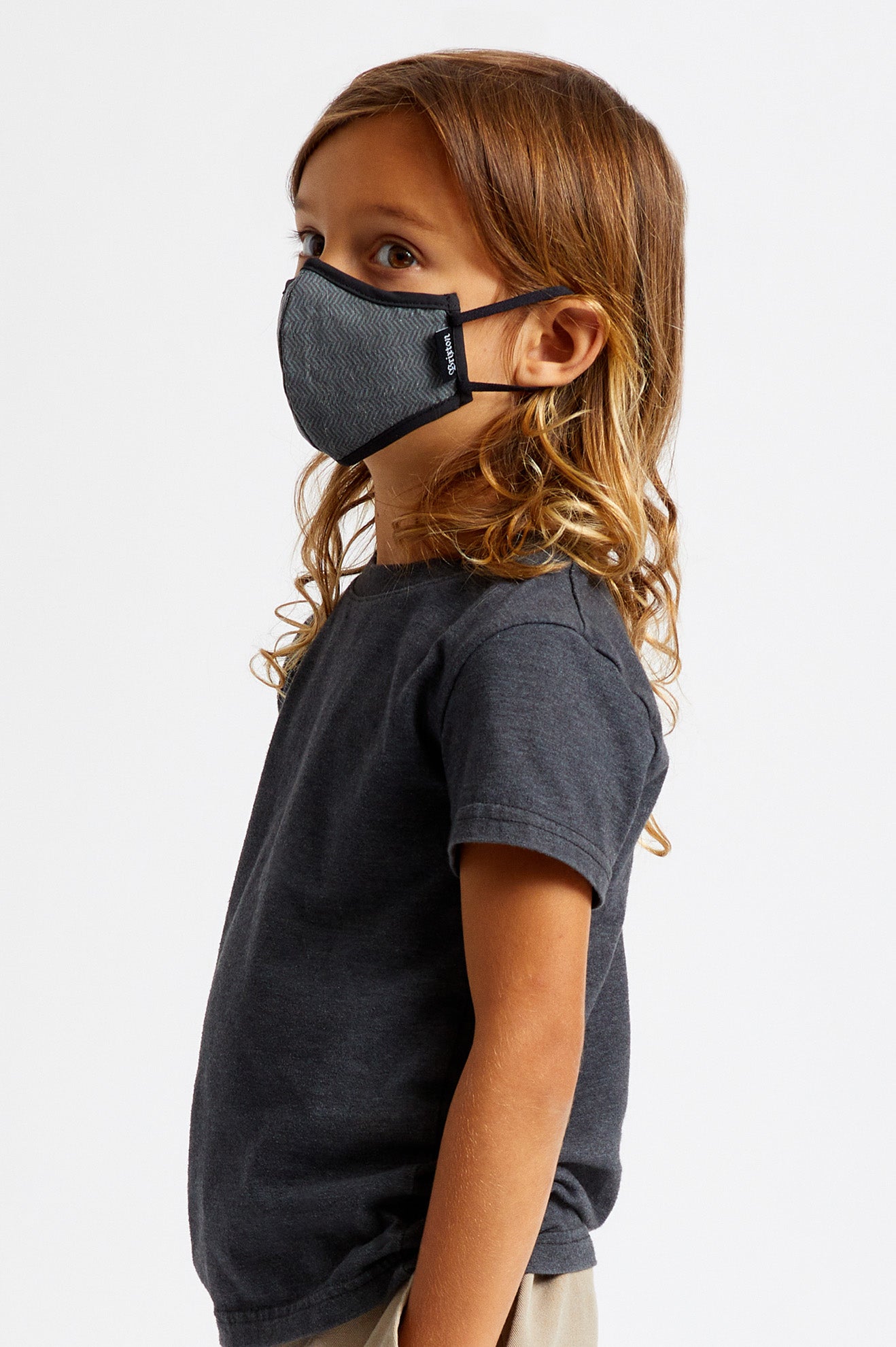 Brixton Youth Antimicrobial Maske Unisex Sort | 6402MGIFZ