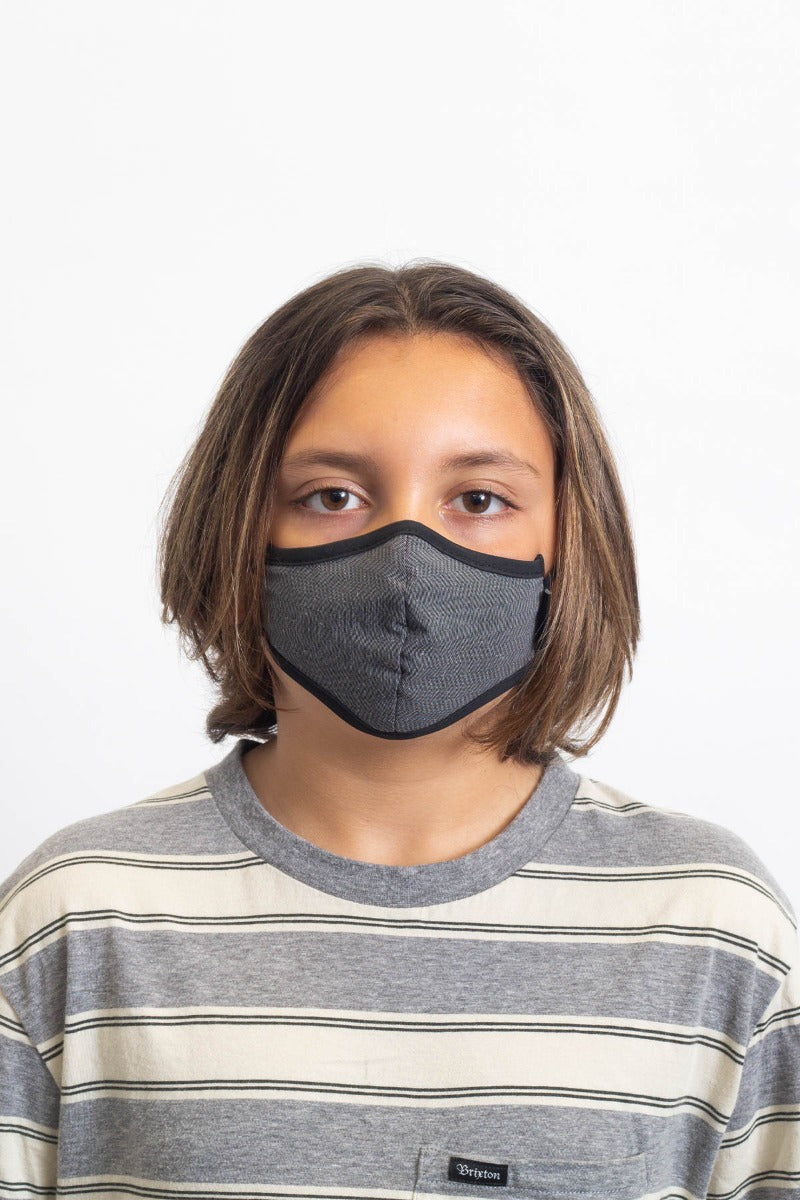 Brixton Youth Antimicrobial Maske Unisex Sort | 6402MGIFZ