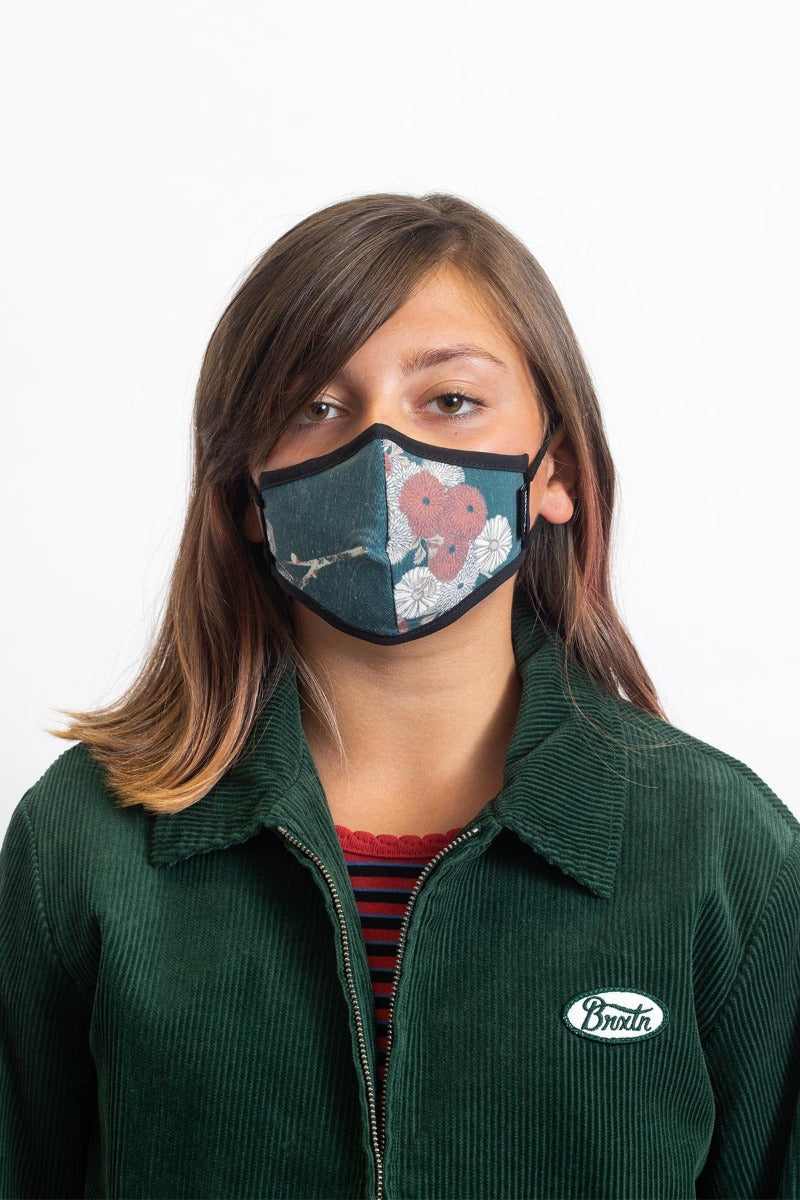 Brixton Youth Antimicrobial Maske Unisex Grøn | 8654ORNLI